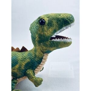 Hugfun International Roaring T-Rex Dinosaur Plush Green Scaly Texture 2021